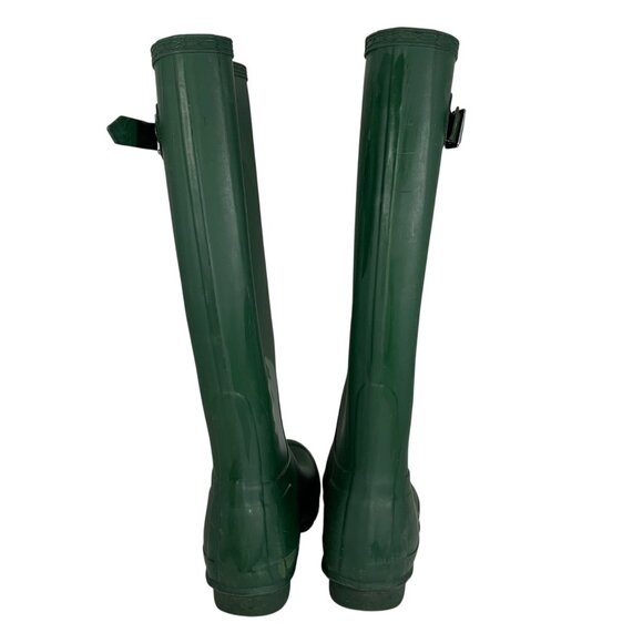 HUNTER Original Tall Womens Size 6 Green Outdoor Waterproof Knee High Rain Boots - Picture 10 of 14